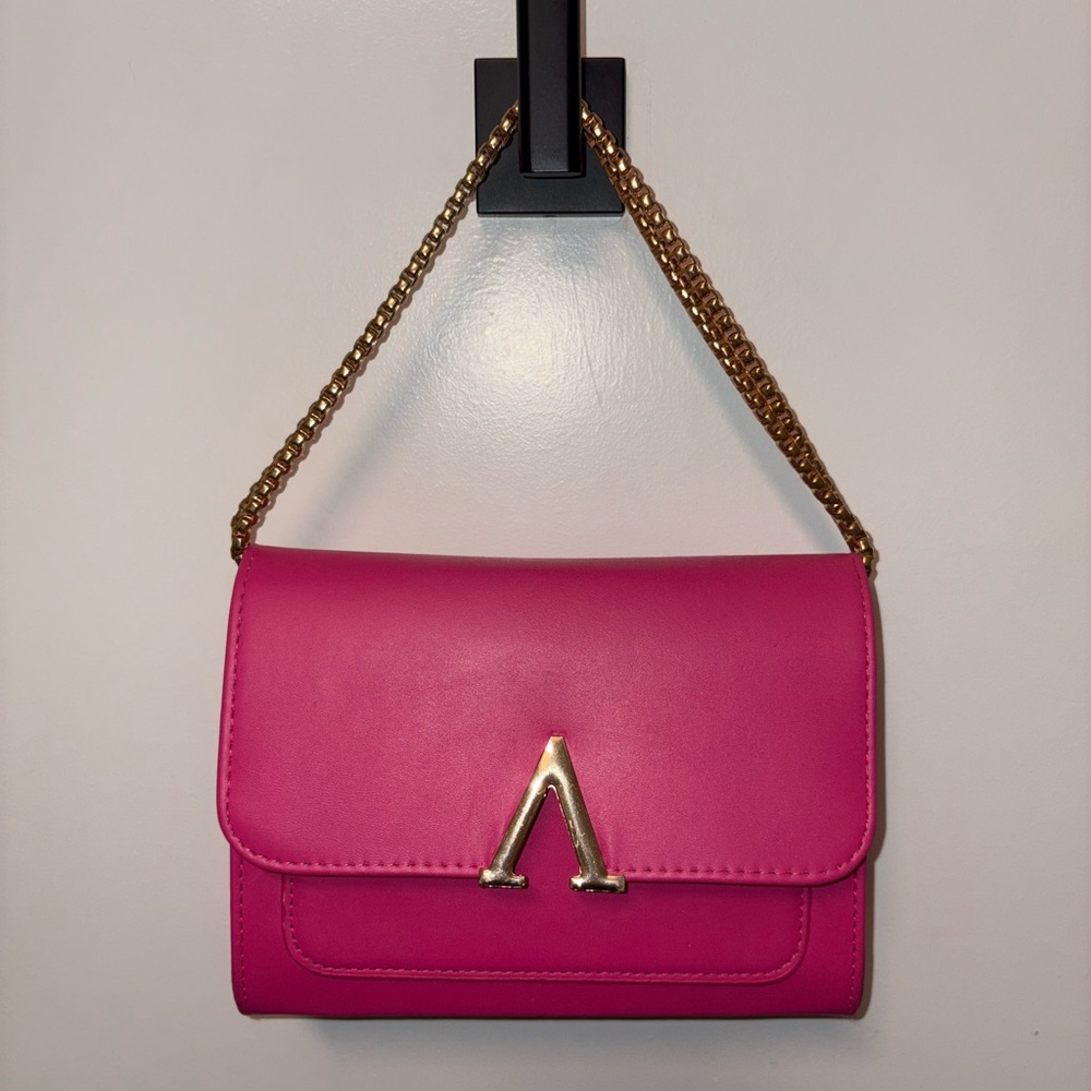 Pink Bag with Gold Chain